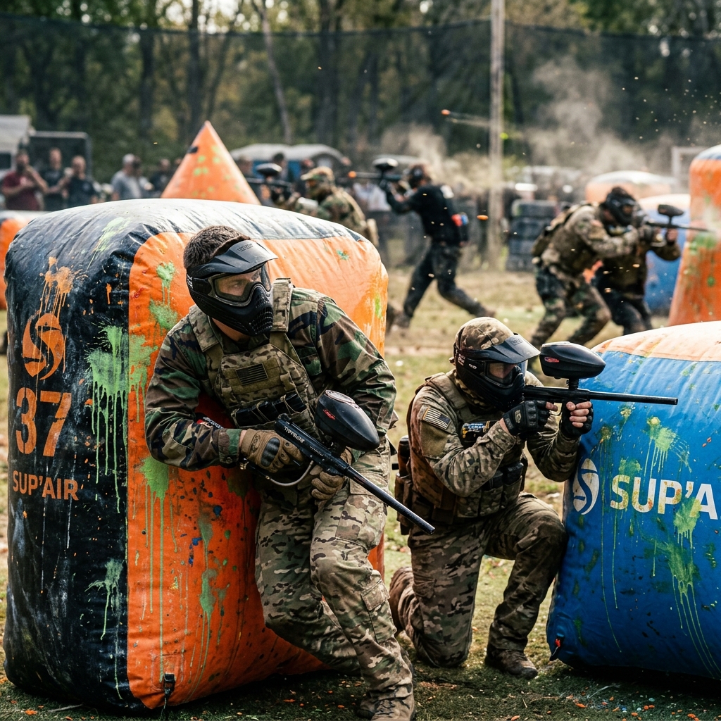 Paintball action shot